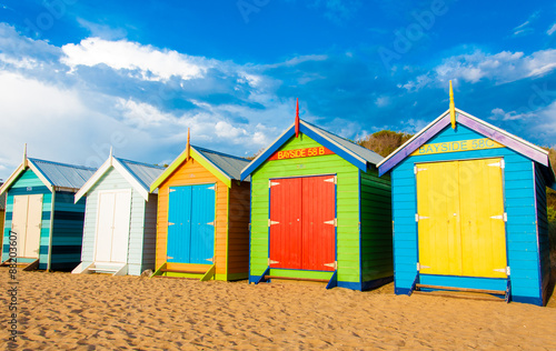 Bathing boxes at Brighton Beach, Australia © stanciuc