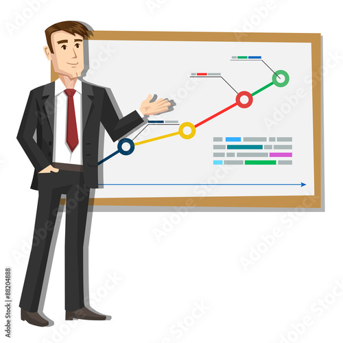 Cartoon illustration of businessman