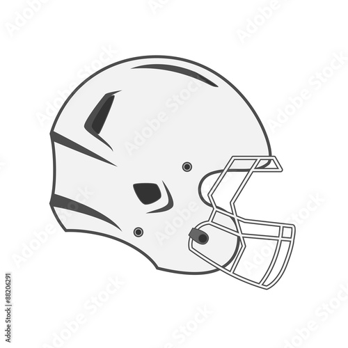 Design of white Football Helmet