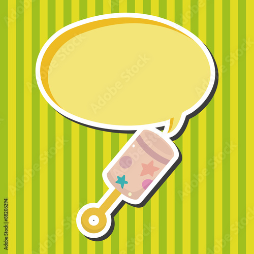 Baby rattle theme elements