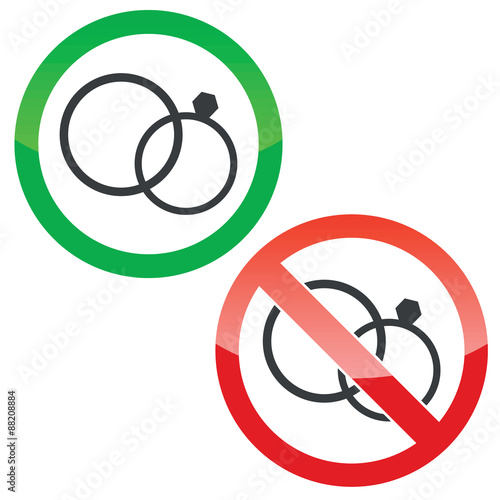 Free Download Wedding permission signs set - GFXLoad
