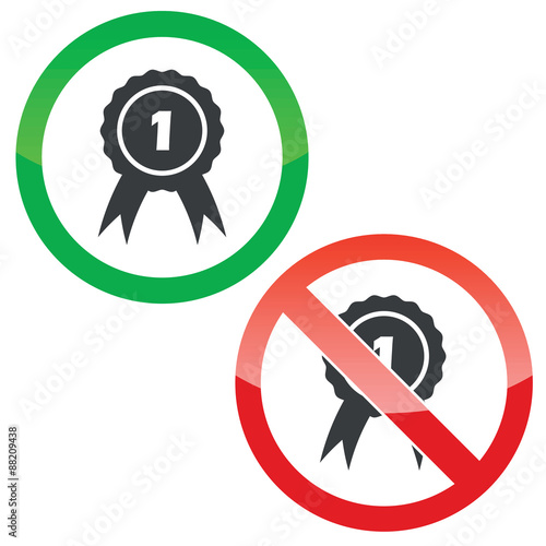 1st place permission signs set