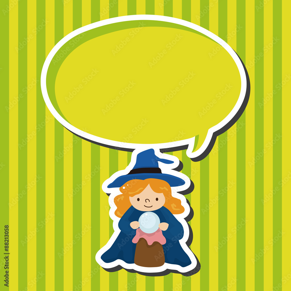 witch cartoon theme elements witch cartoon theme elements