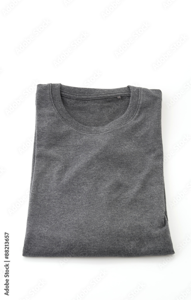shirt. folded t-shirt on white background shirt. folded t-shirt on white background