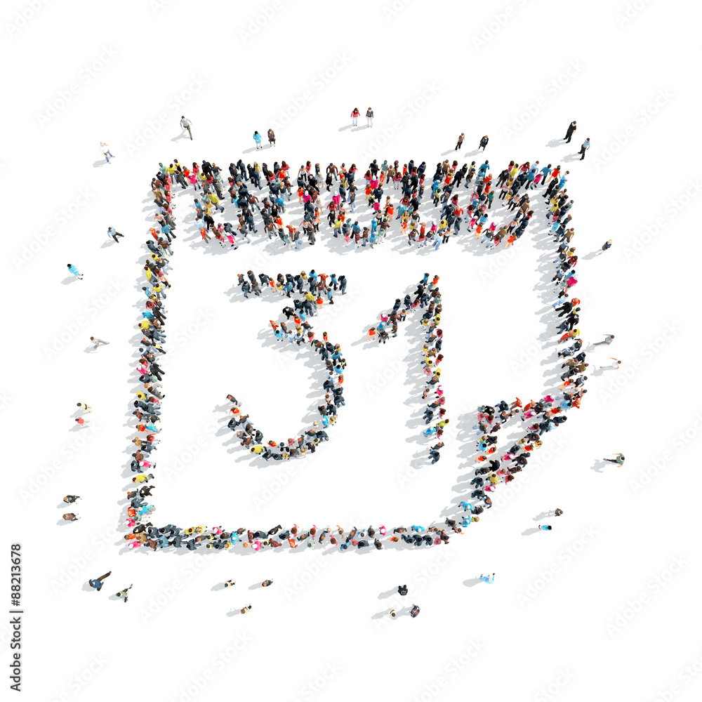 people in the shape of a calendar. people in the shape of a calendar.