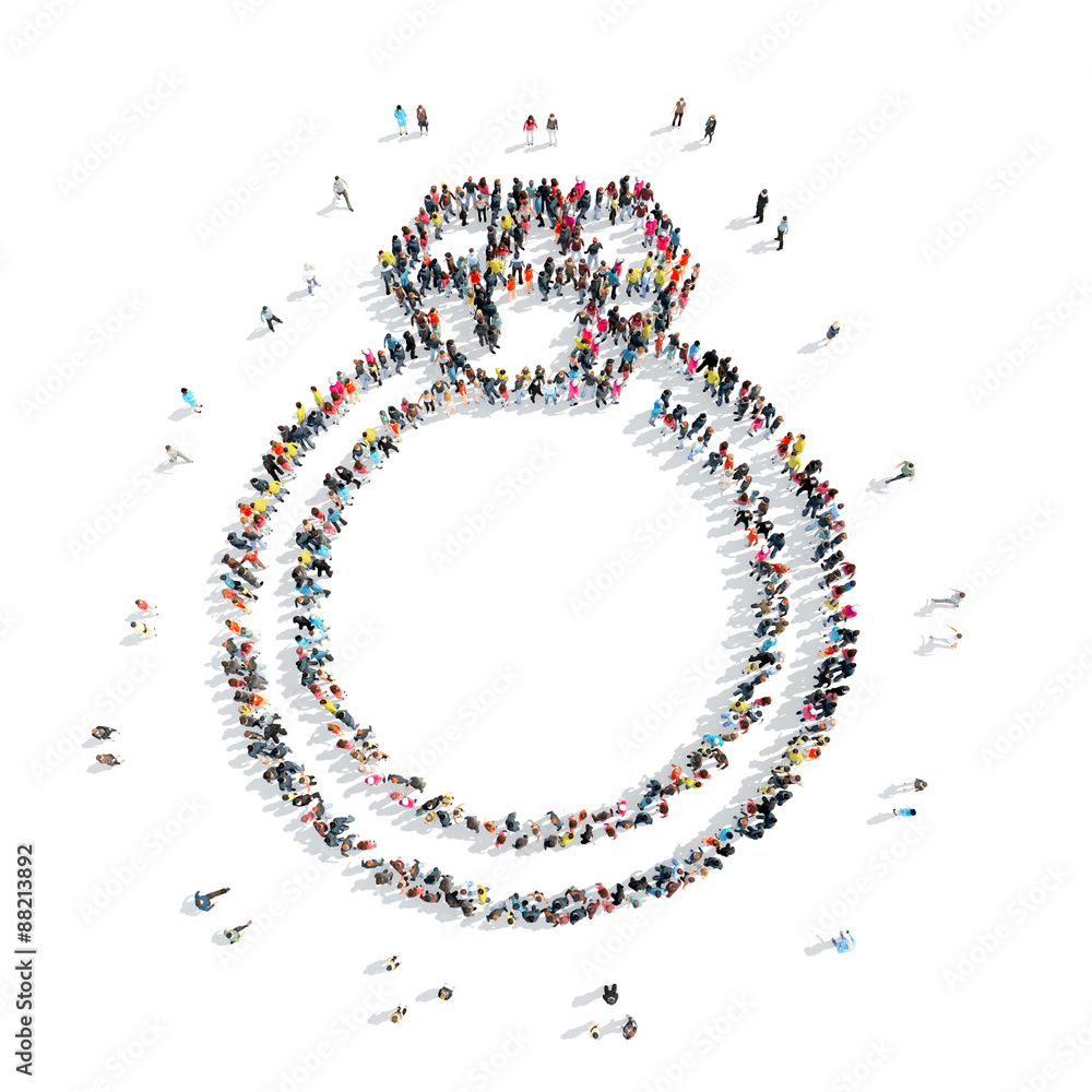 people in the shape of a ring with Briliant people in the shape of a ring with Briliant