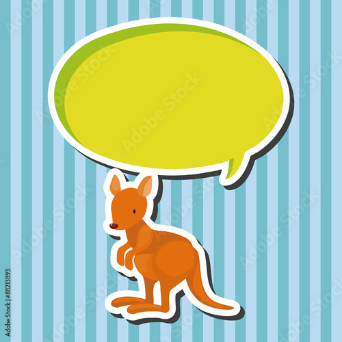 animal kangeroo cartoon theme elements