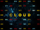 Cloud computing concept: Cloud on Digital background