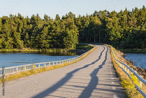 Road over water during a su...