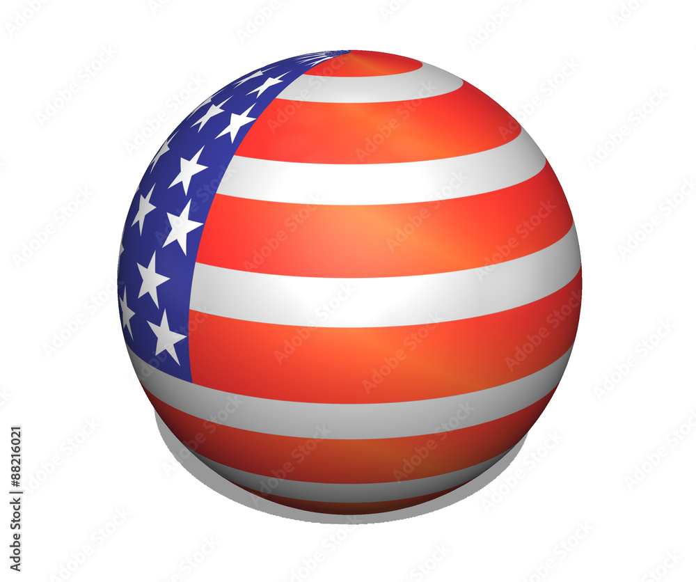 USA Flag Sphere shape -USA  play ball