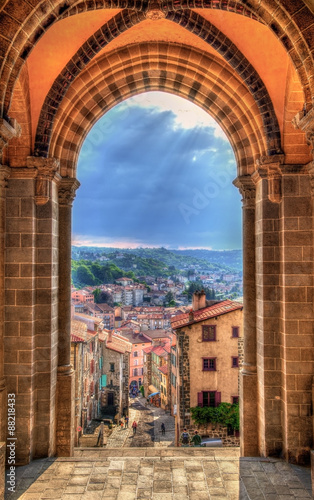View of Le Puy-en-Velay from the Cathedral - France