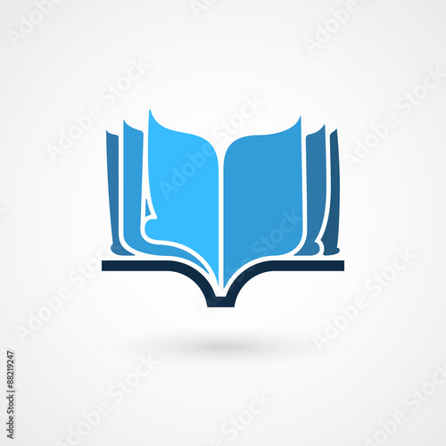 Vector illustration of book icon. Isolated on white background.