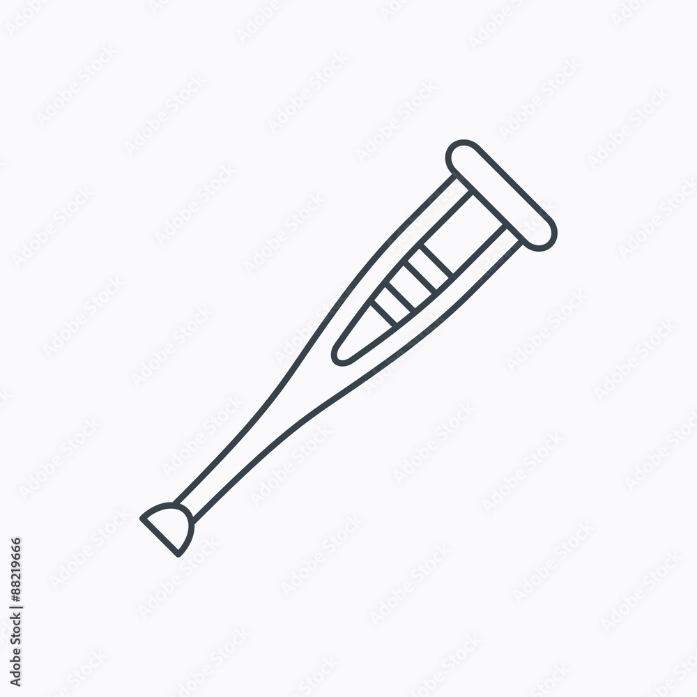 Crutch icon. Orthopedic therapy sign. Crutch icon. Orthopedic therapy sign.