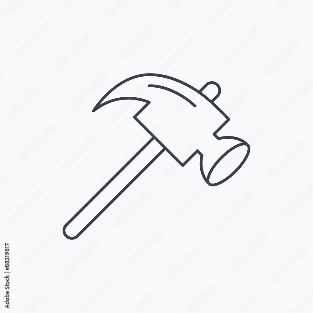 Hammer icon. Repair or fix sign. Hammer icon. Repair or fix sign.