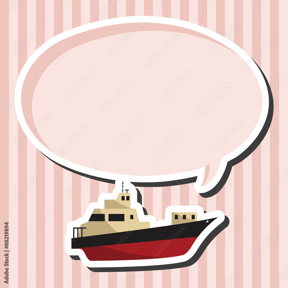 Obraz premium Transportation boat theme elements vector,eps