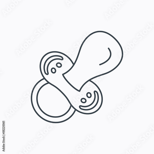 Pacifier icon. Nipple or dummy sign.