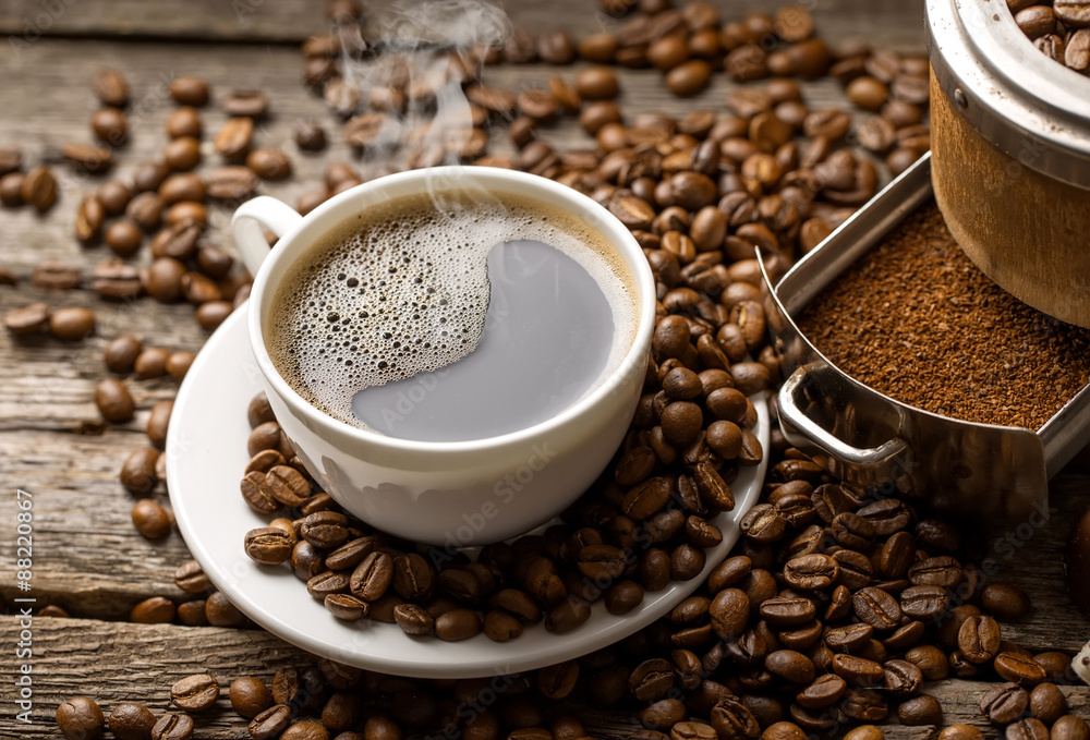 Fototapeta premium Coffee cup and saucer