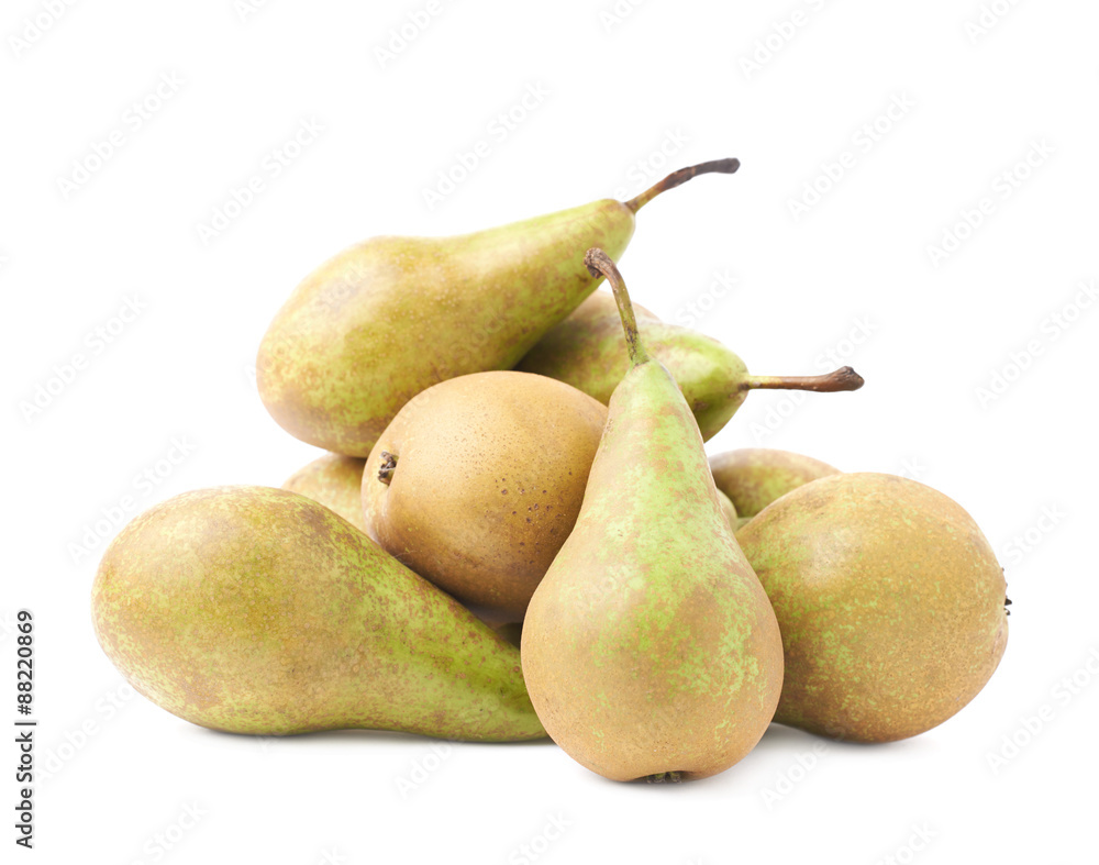 Pile of multiple green pears isolated Pile of multiple green pears isolated
