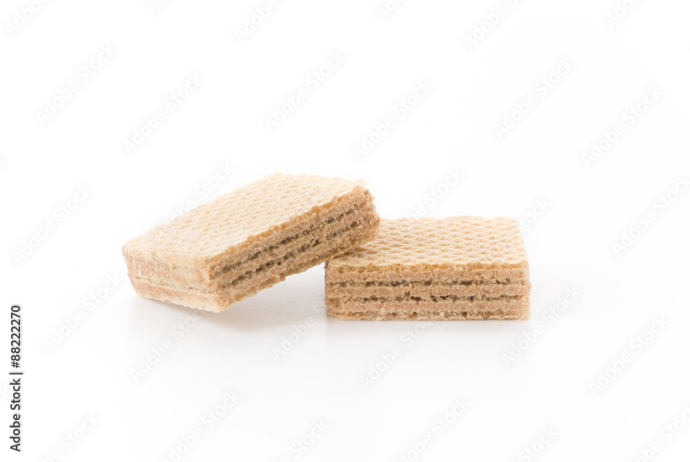 coffee wafer on white background coffee wafer on white background