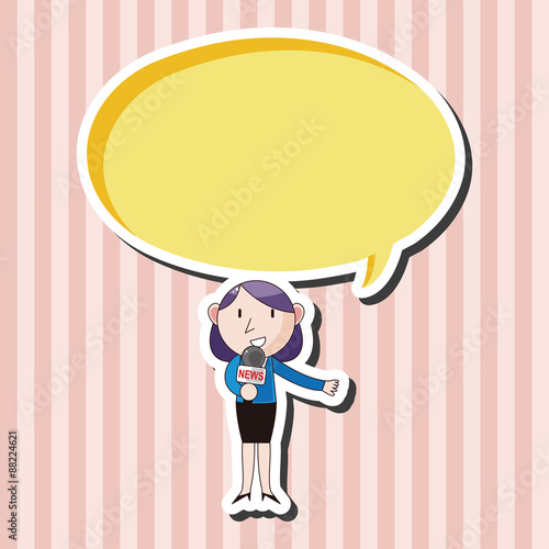 Reporter and photographer theme elements vector,eps