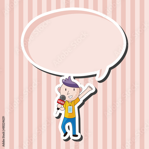 Reporter and photographer theme elements vector,eps