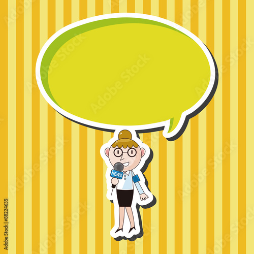 Reporter and photographer theme elements vector,eps