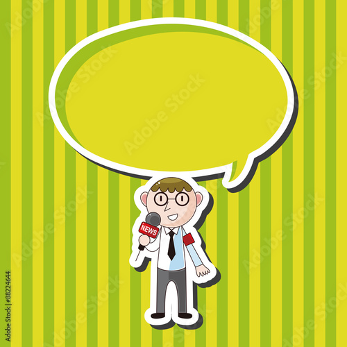 Reporter and photographer theme elements vector,eps