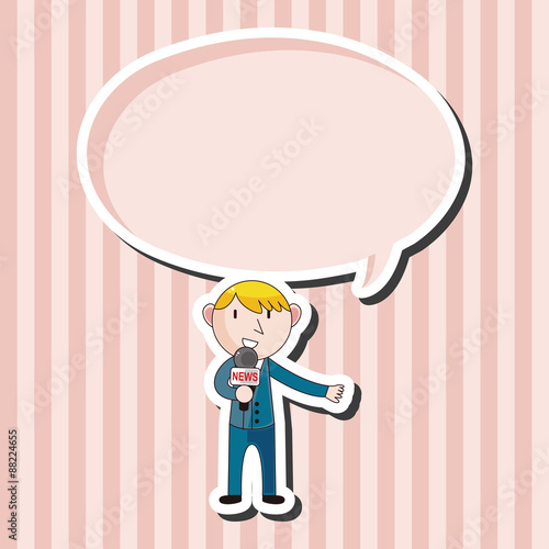 Reporter and photographer theme elements vector,eps