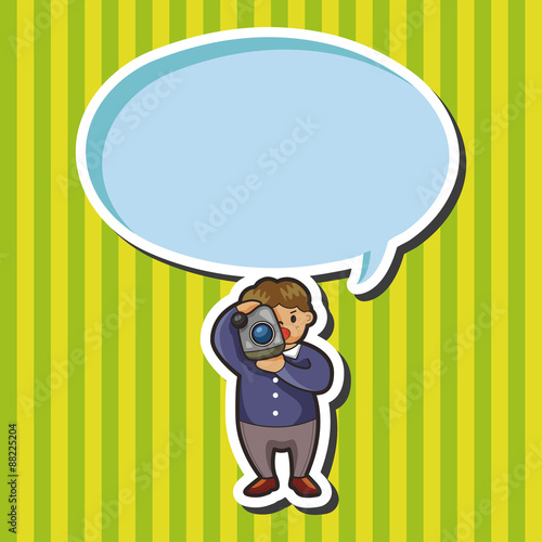 Reporter and photographer theme elements vector,eps