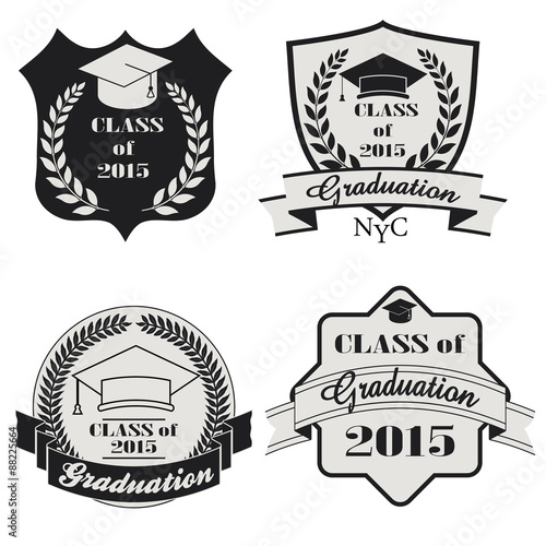Graduation labels set - vector