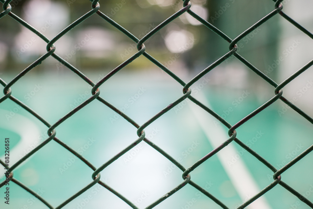 Court Cage with Blurred background