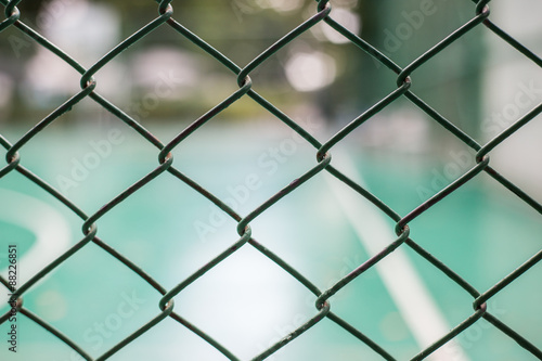 Court Cage with Blurred background