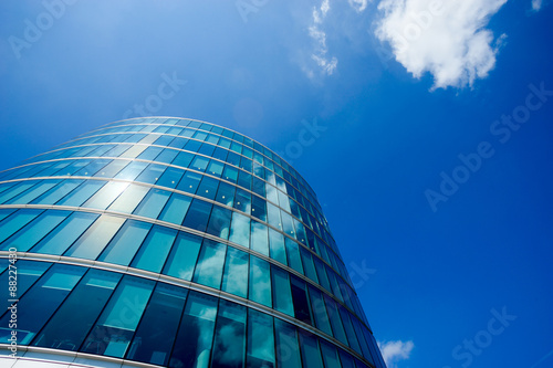 Office building and reflection in London, England, background