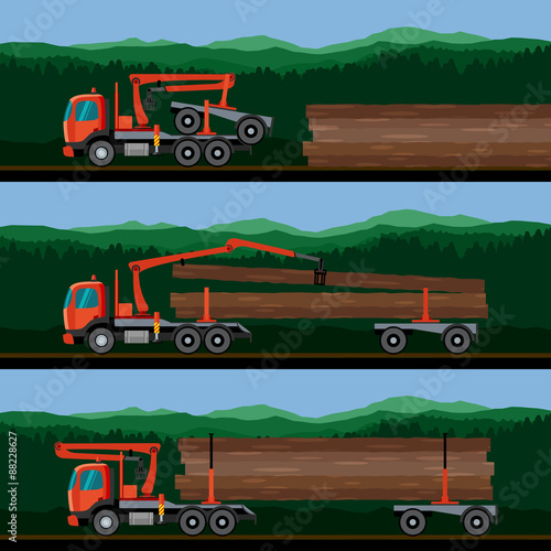 Vehicles for the transport of timber