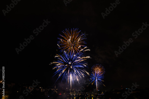 Photography Feuerwerk Basel Nationalfeiertag 2015 Wettsteinbrücke
