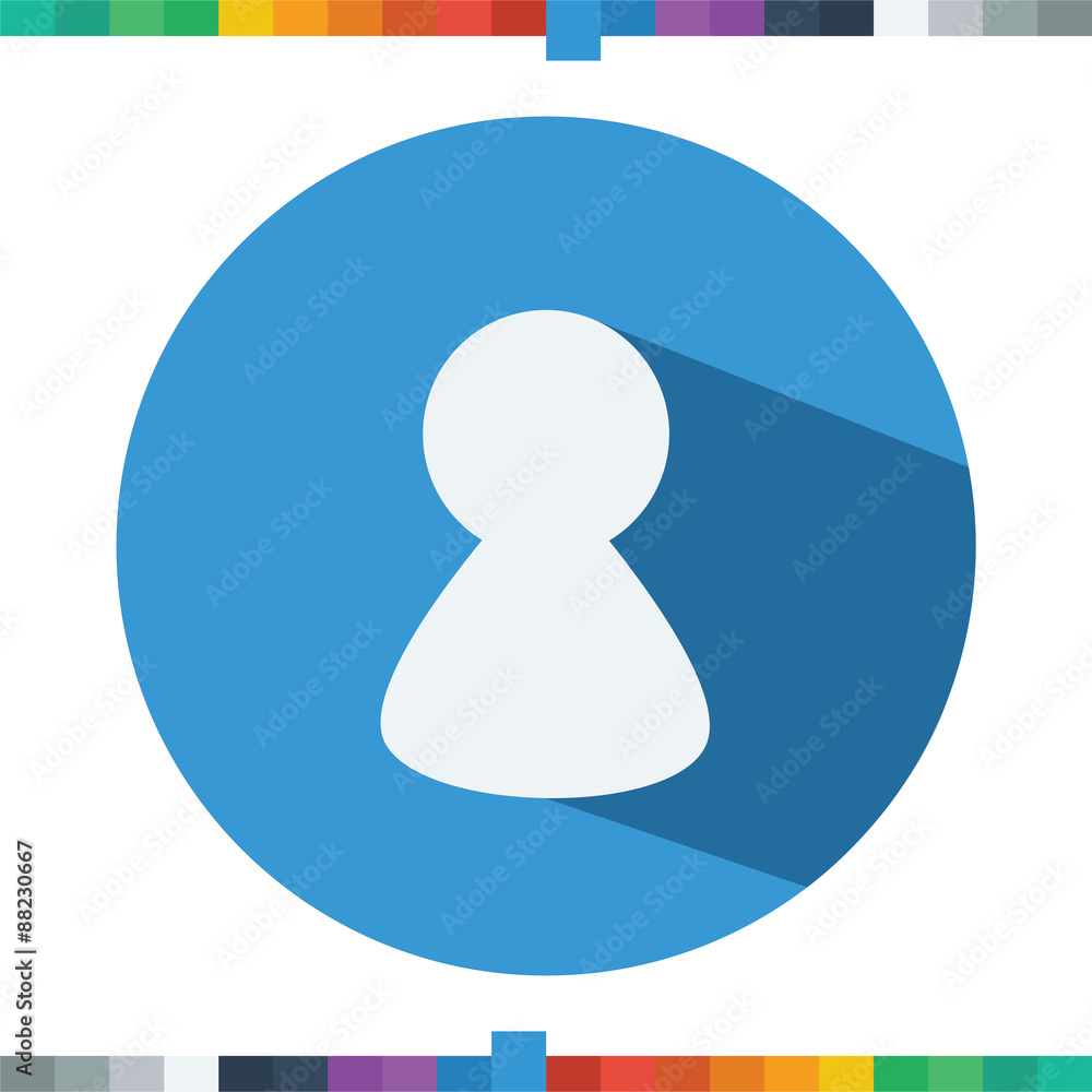 Flat user sign icon, person icon, avatar, in a cercle with a long shadow. Flat user sign icon, person icon, avatar, in a cercle with a long shadow.