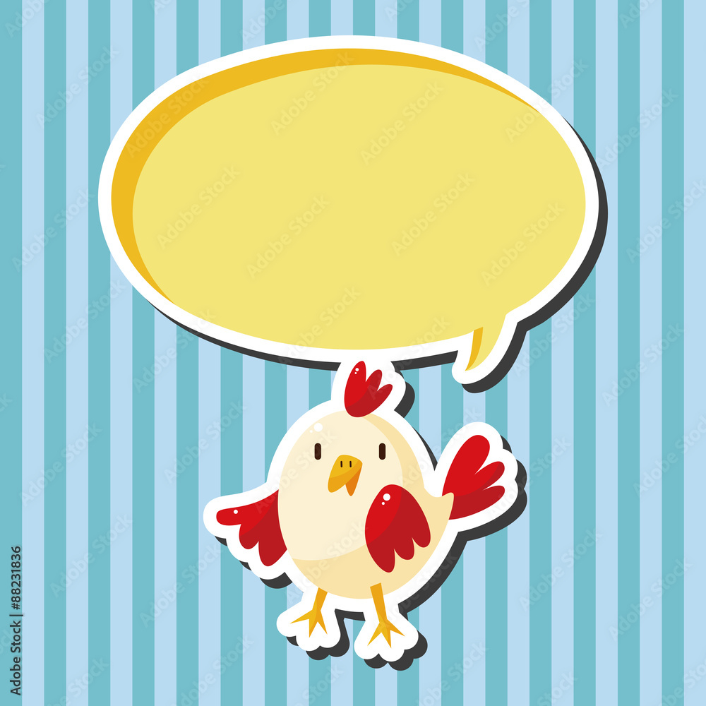 animal cock cartoon theme elements