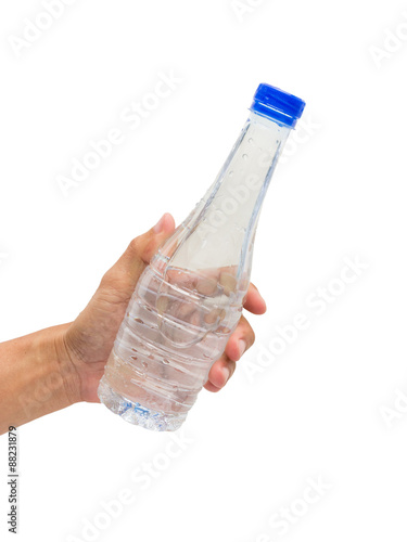 bottle in man hand