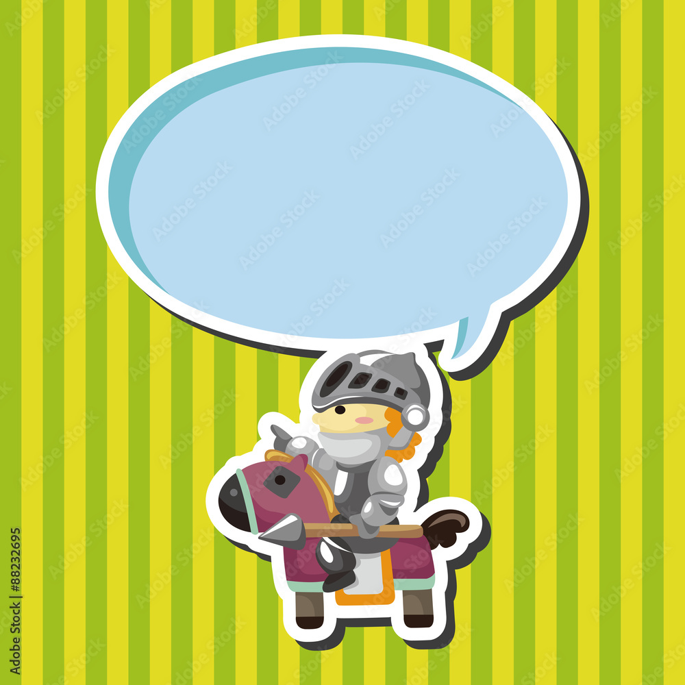 Naklejka premium knight theme elements