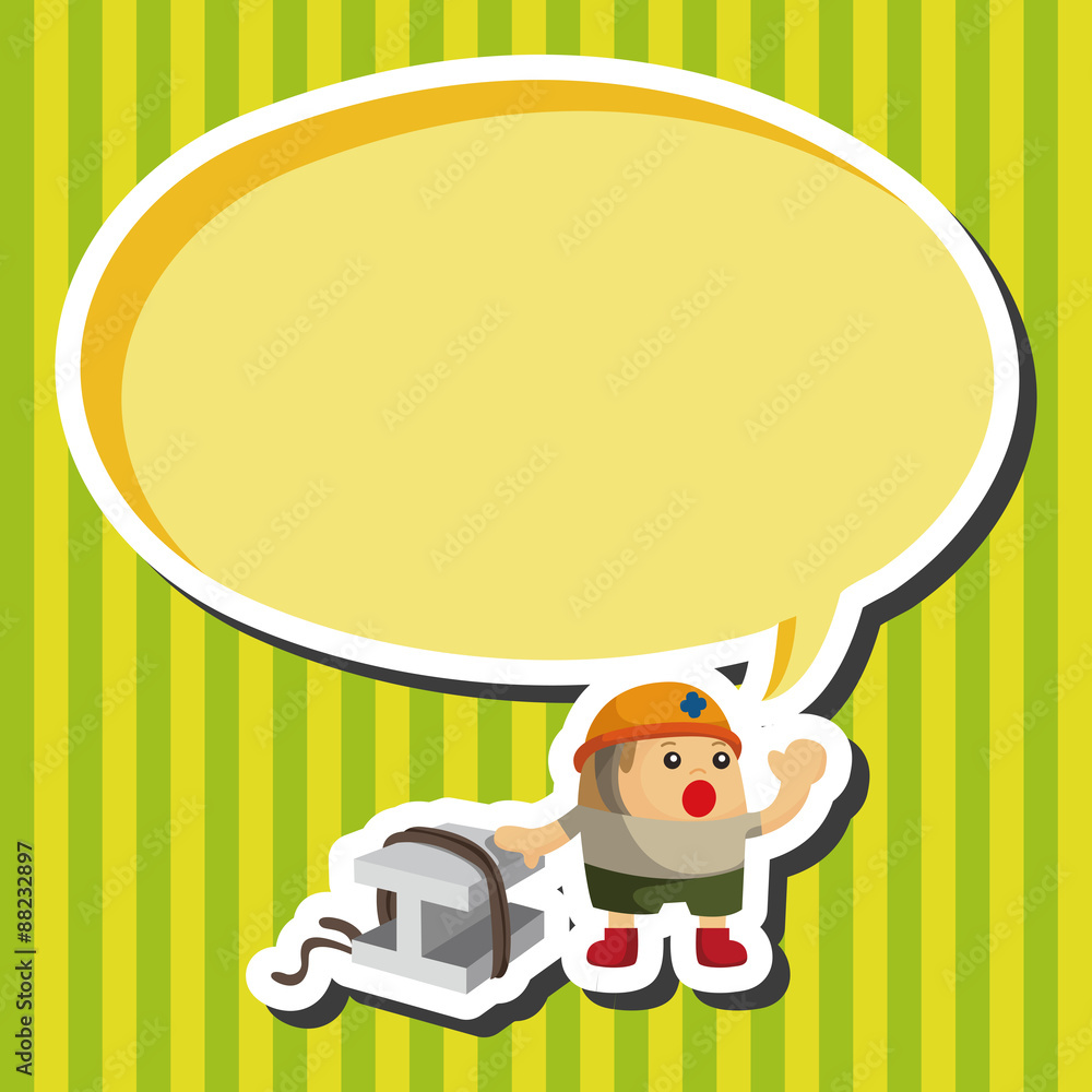 Naklejka premium worker theme elements