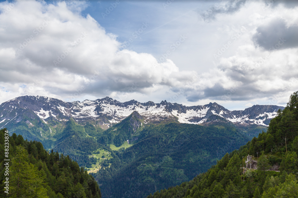 Panorama view of the Alps in Ticino Panorama view of the Alps in Ticino