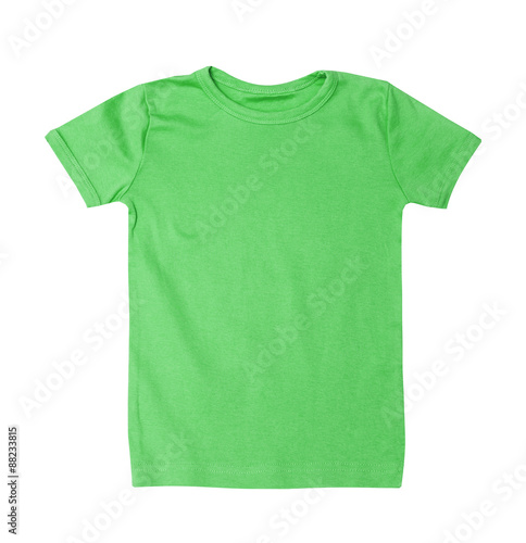 Children's wear - green shirt isolated on the white background © Irina Rogova