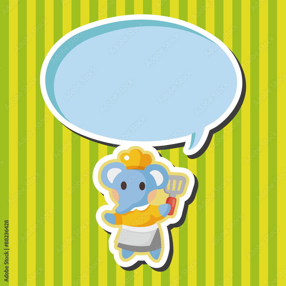 animal elephant chef cartoon theme elements animal elephant chef cartoon theme elements