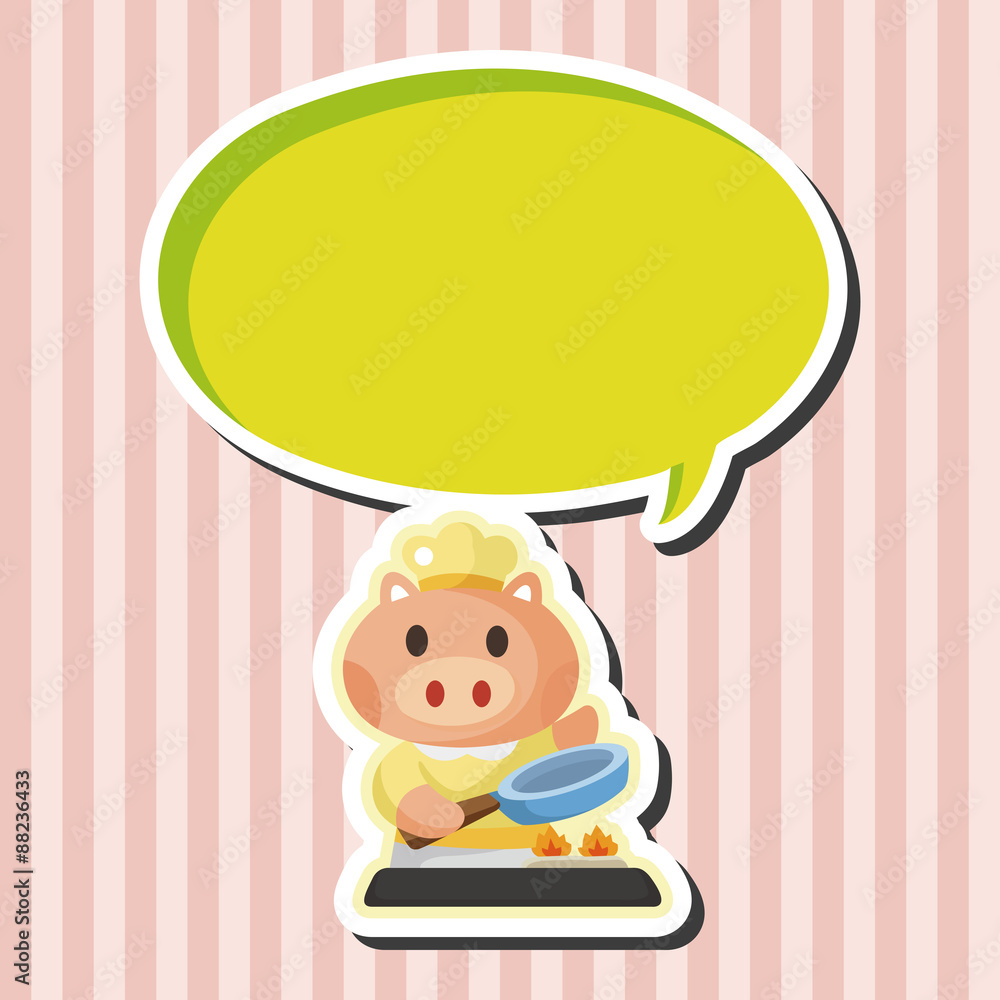animal pig chef cartoon theme elements animal pig chef cartoon theme elements