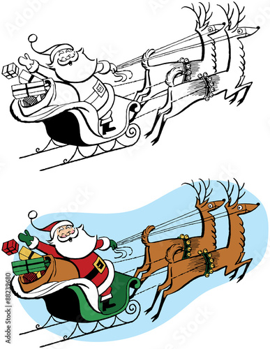 Santa on Sleigh