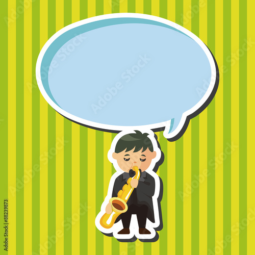 character musician trumpeter theme elements