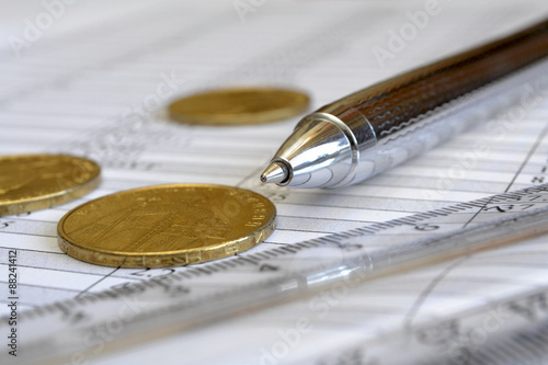 Plakat w ramie Financial background