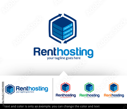 Rent Hosting Logo Template Design Vector