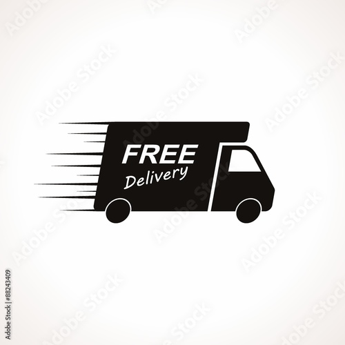 Icon shipments and free delivery. Vector illustration