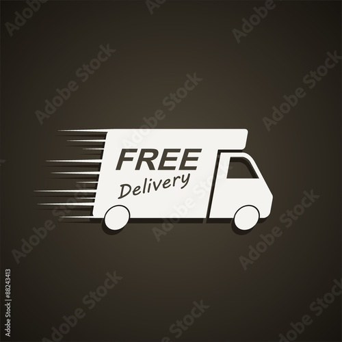 Icon shipments and free delivery. Vector illustration